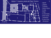 mappa visuo-tattile del piano terreno dell'Istituto Cavazza