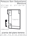 cartolina visuo-tattile della planimetria di Palazzo San Sebastiano